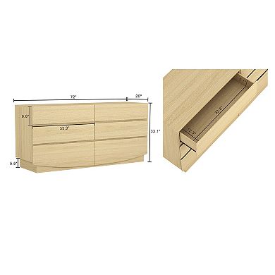 MANHATTAN COMFORT Ardea 6-Drawer Double Dresser