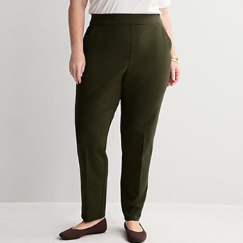Plus Size Croft & Barrow® Straight Leg Ponte Pull-On Pants