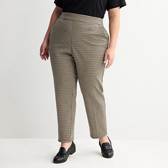 Plus Size Croft & Barrow® Straight Leg Ponte Pull-On Pants