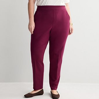 Plus Size Croft & Barrow® Straight Leg Ponte Pull-On Pants