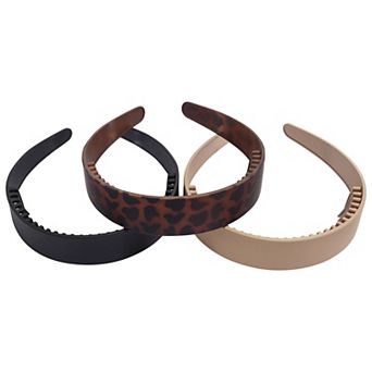 Emberly 3-Pack Matte Animal Print Headbands