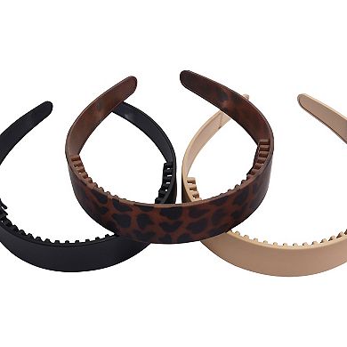 Emberly 3-Pack Matte Animal Print Headbands