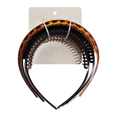 Emberly 3-Pack Shiny Animal Print Headbands