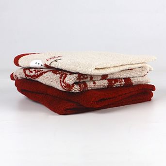 St. Nicholas Square® Yuletide Snowman Washcloths 4-Pack Set