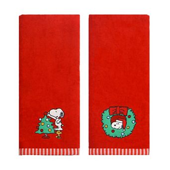 St. Nicholas Square® Peanuts Snoopy 2 pc Holiday Hand Towel Set