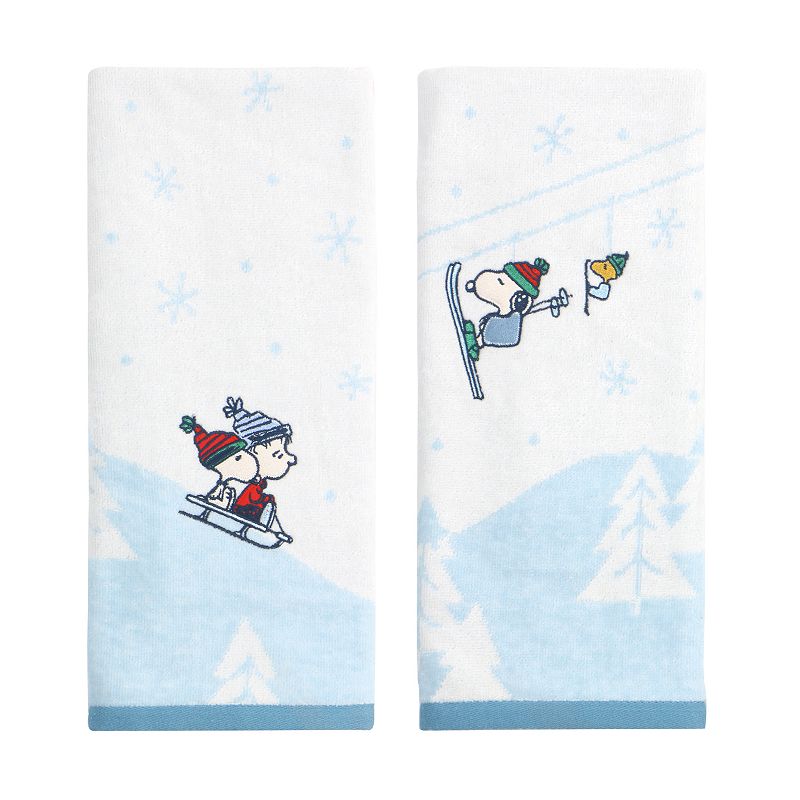 St. Nicholas Square® Peanuts 2-Piece Ski Trip Hand Towel Set