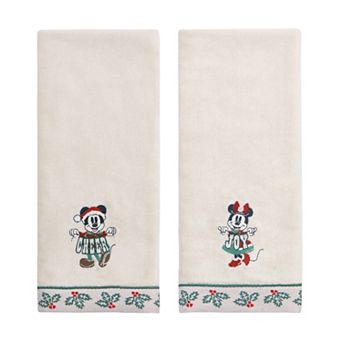 St. Nicholas Square® Disney's Mickey Mouse & Minnie Mouse 2 pc Holiday Cheer Hand Towel Set