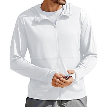 PINSPARK Men's UPF50+ Full Zip Sun Protection Hoodie Jacket Long Sleeve Hiking Fishing Shirt