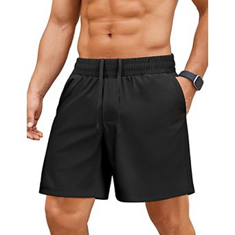 PINSPARK Men's 7" Quick Dry Gym Workout Running Shorts with Towel Loop & Zipper Pockets