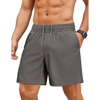 Pinspark Men's 7" Quick Dry Gym Workout Running Shorts with Towel Loop And Zipper Pockets