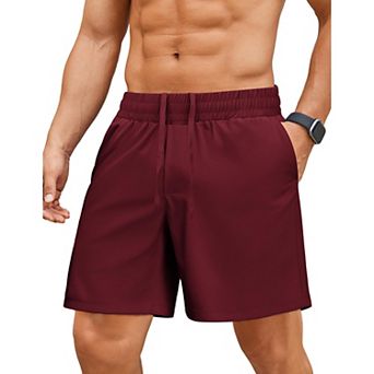 Pinspark Men's 7" Quick Dry Gym Workout Running Shorts with Towel Loop And Zipper Pockets