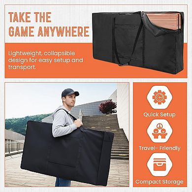2'x4' Cornhole Board Set with Carry Case - Also Includes (8) Resin Filled Bags