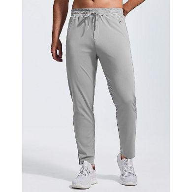 PINSPARK Men's Joggers Lightweight Quick Dry Athletic Track Pants with Zipper Pockets