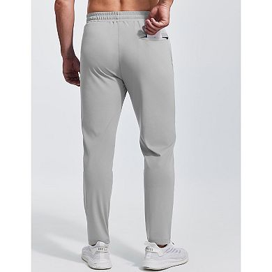 PINSPARK Men's Joggers Lightweight Quick Dry Athletic Track Pants with Zipper Pockets