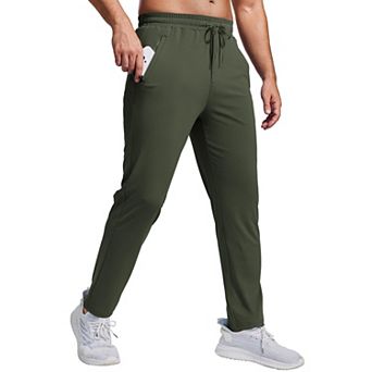 PINSPARK Men's Joggers Lightweight Quick Dry Athletic Track Pants with Zipper Pockets