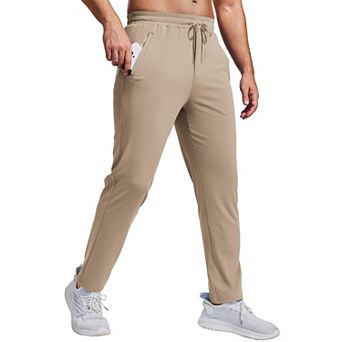 PINSPARK Men's Joggers Lightweight Quick Dry Athletic Track Pants with Zipper Pockets