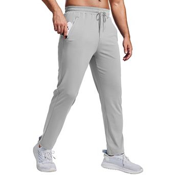 PINSPARK Men's Joggers Lightweight Quick Dry Athletic Track Pants with Zipper Pockets