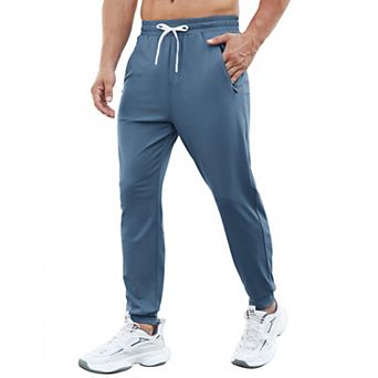 PINSPARK Men's Stretch Joggers Lightweight Quick Dry Track Pants with Zipper Pockets