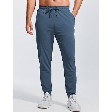 PINSPARK Men's Athletic Joggers Lightweight Quick Dry Workout Track Pants with Zipper Pockets