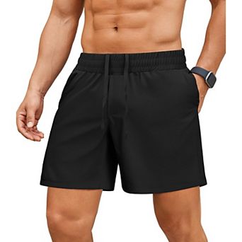 PINSPARK Men's 5" Lightweight Running Shorts Quick Dry Gym Shorts with Zip Pocket