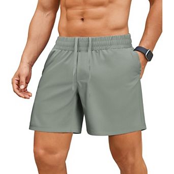PINSPARK Men's 5" Lightweight Running Shorts Quick Dry Gym Shorts with Zip Pocket
