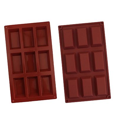 Silicone Chocolate Bar Mold (6.7 x 10.6 Inch) - Makes 9 Small Chocolate Bars