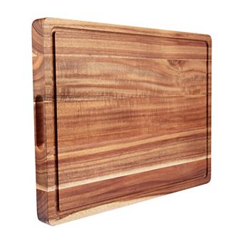 20"x15" Extra Large Wooden Cutting Board,1.5" Thick Butcher Block w/Juice Groove Handles for Kitchen
