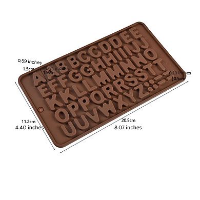 Silicone Alphabet Chocolate Mold (8.1 x 4.4 Inch)