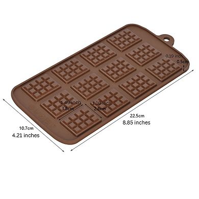 Silicone Mini Chocolate Bar Mold (4.2 x 8.9 Inch) - Makes 12 Mini Chocolate Bars