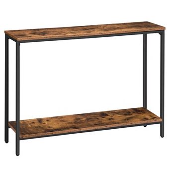 Narrow Console Table with 2 Shelves for Entryway, Hallway, or Living Room