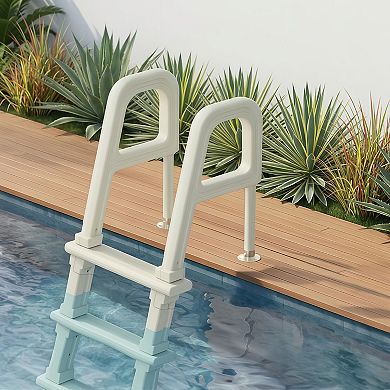 Heavy-Duty Adjustable In-Pool Ladder for Above-Ground Pools