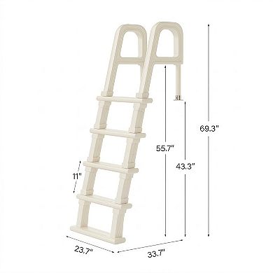 Heavy-Duty Adjustable In-Pool Ladder for Above-Ground Pools