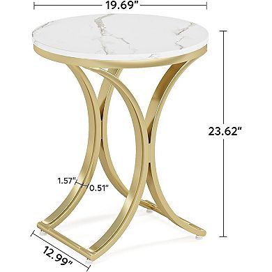 Multi-Use Round End Table for Nightstand, Side Table, or Living Room Accent