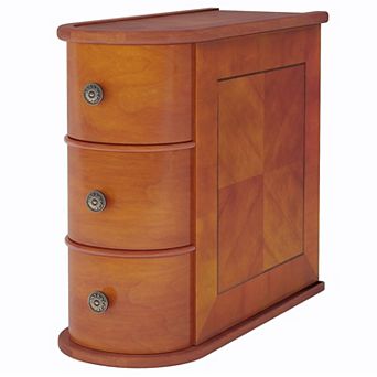 Tall Narrow End Table with 2 Drawers for Living Room, Bedroom, or Office