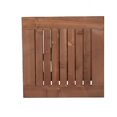 Square Solid Wood Side Table for Living Room or Bedroom