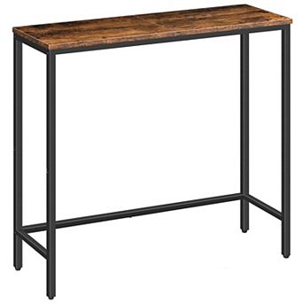 Narrow Console Table with Shelves, Industrial Sofa Table for Small Spaces