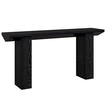 Sofa Table with Geometric Design, Narrow Console Table for Entryway Living Room