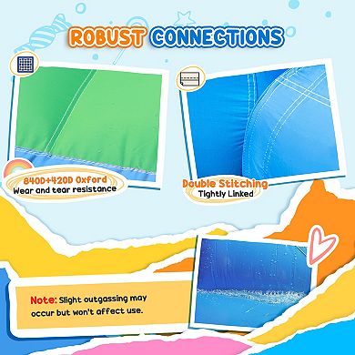 Qaba 8 in 1 Inflatable Bounce House Water Slide with 550W High Power Blower