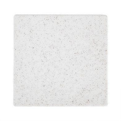 Modern Twisted-Base Terrazzo Accent Side Table for Indoor and Outdoor Use