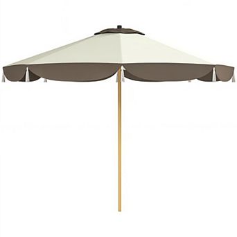 UPF 50+ Vented Patio Market Umbrella with 8 Ribs