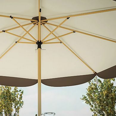 UPF 50+ Vented Patio Market Umbrella with 8 Ribs