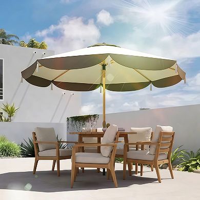 UPF 50+ Vented Patio Market Umbrella with 8 Ribs