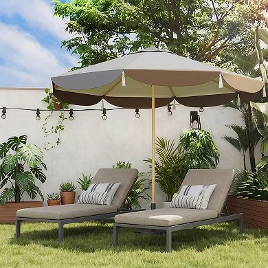 UPF 50+ Vented Patio Market Umbrella with 8 Ribs