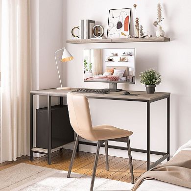 Modern Floating Shelf for Wall, Solid Wood with Iron Frame, Display Shelf for Bedroom Set of 2