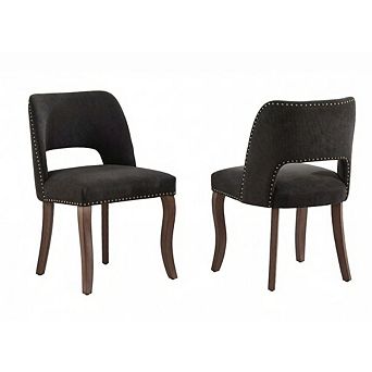 GOODSILO Modern Fabric Upholstered Dining Chairs Set of 2 for Kitchen and Dining Room