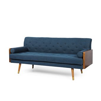 KWPZQEB Mid-Century Adelaide Tufted Rolled Accent Sofa