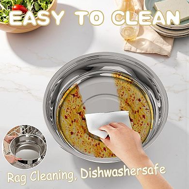 Round Buffet Catering Dish For Home and Outdoor 2 Pcs/ Sets golden