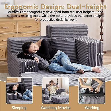 Oversized Sofa Bed Sleeper, High-Density Foam Cloud Couch