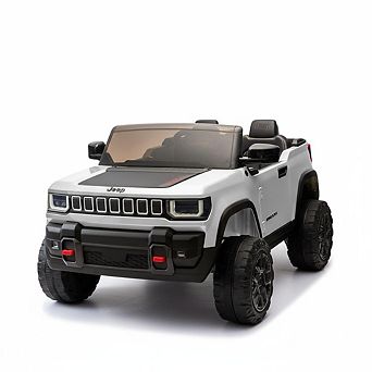 24V Licensed Electric Truck for Kids, 2-Seater，Bluetooth Music & LED Lights