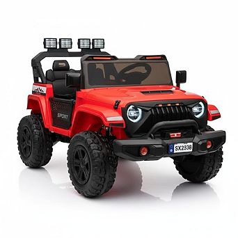 24V 2 Seater Ride on Car Truck with Remote Control, 44"-50" L Adjustable